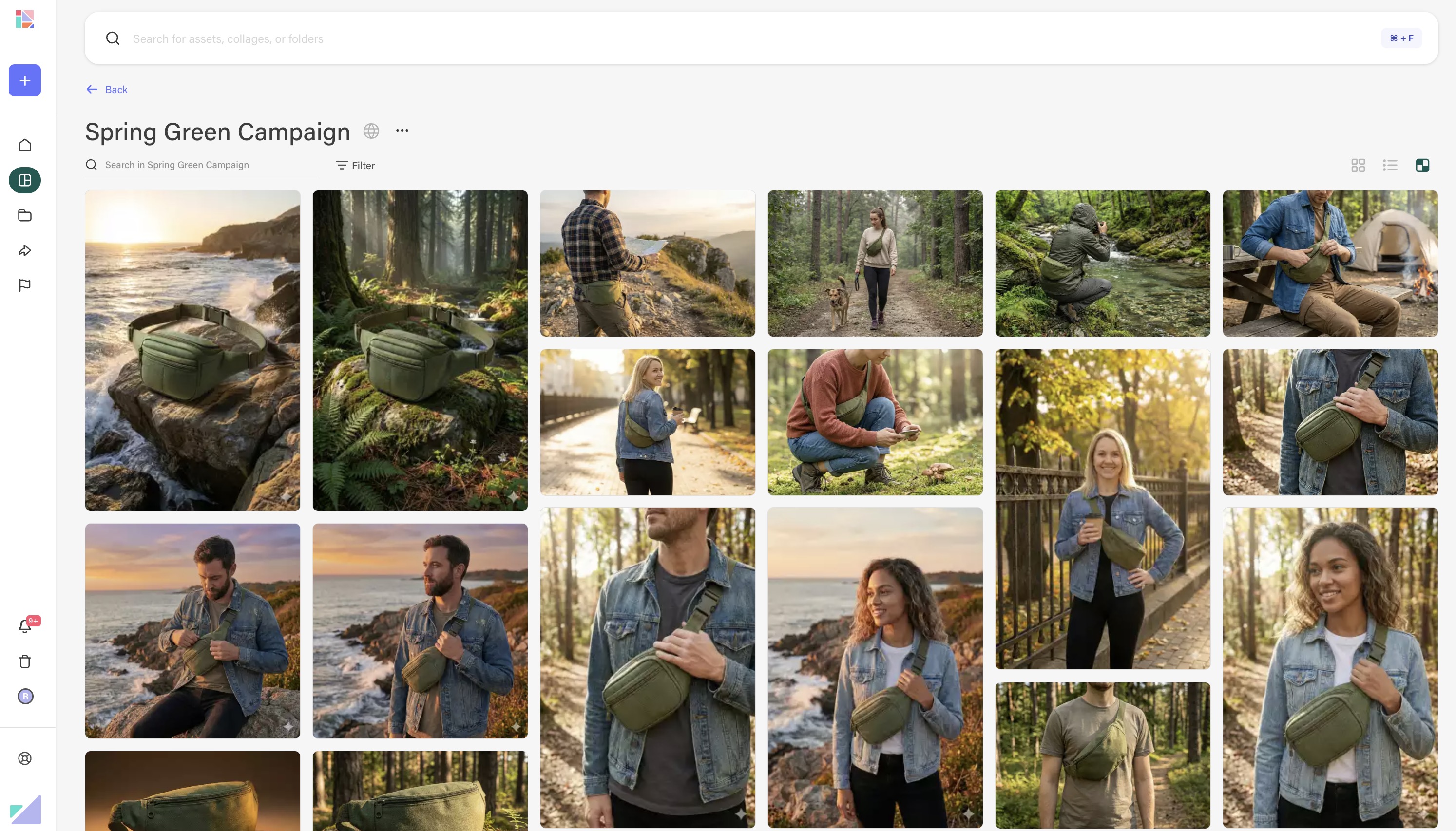 Spring Green Campaign collage in mosaic view